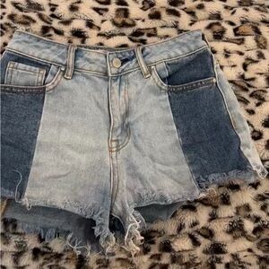 PacSun Blue Jean Shorts with Two-Tone Design